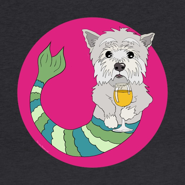 Abby the Westie Mermutt by abrushwithhumor